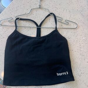 Beyond Yoga X barre3 Black Racerback Cropped Tank Top Sz. S